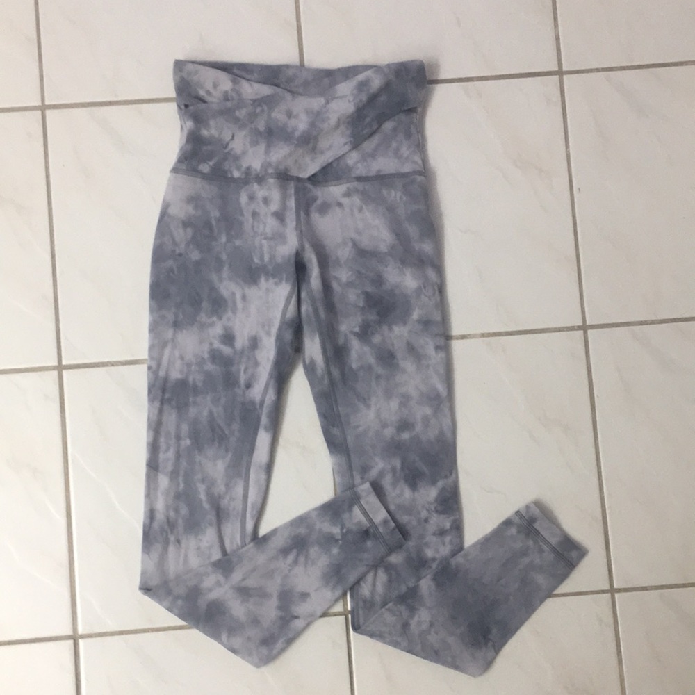 lululemon athletica Gray Tie-Dye High-Rise Leggings